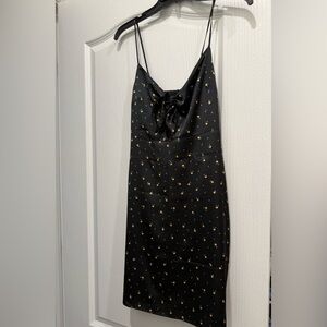 Black floral tank top dress Abercrombie